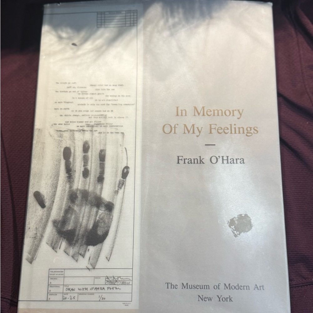 In Memory Of My Feelings Book